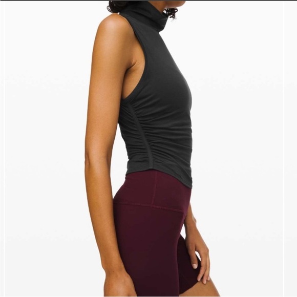 Lululemon See The Horizon Ruched Tank Top In Black Medium 35 - Picture 1 of 6